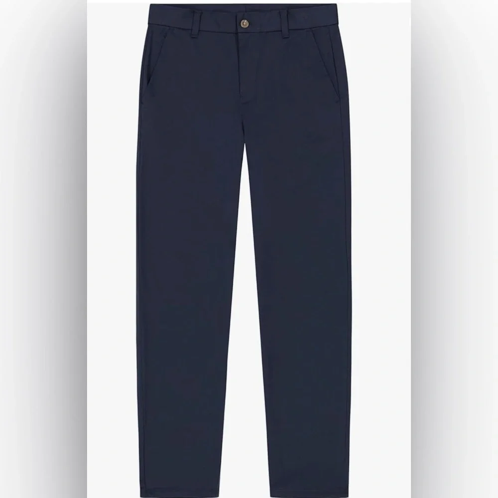 Nautica Boys' School Uniform Warp Knit Pants, Flat Front & Zipper Closure